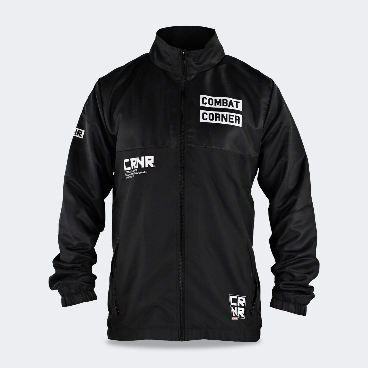 CRNR Tech Full Zip Jacket | Black | Combat Corner