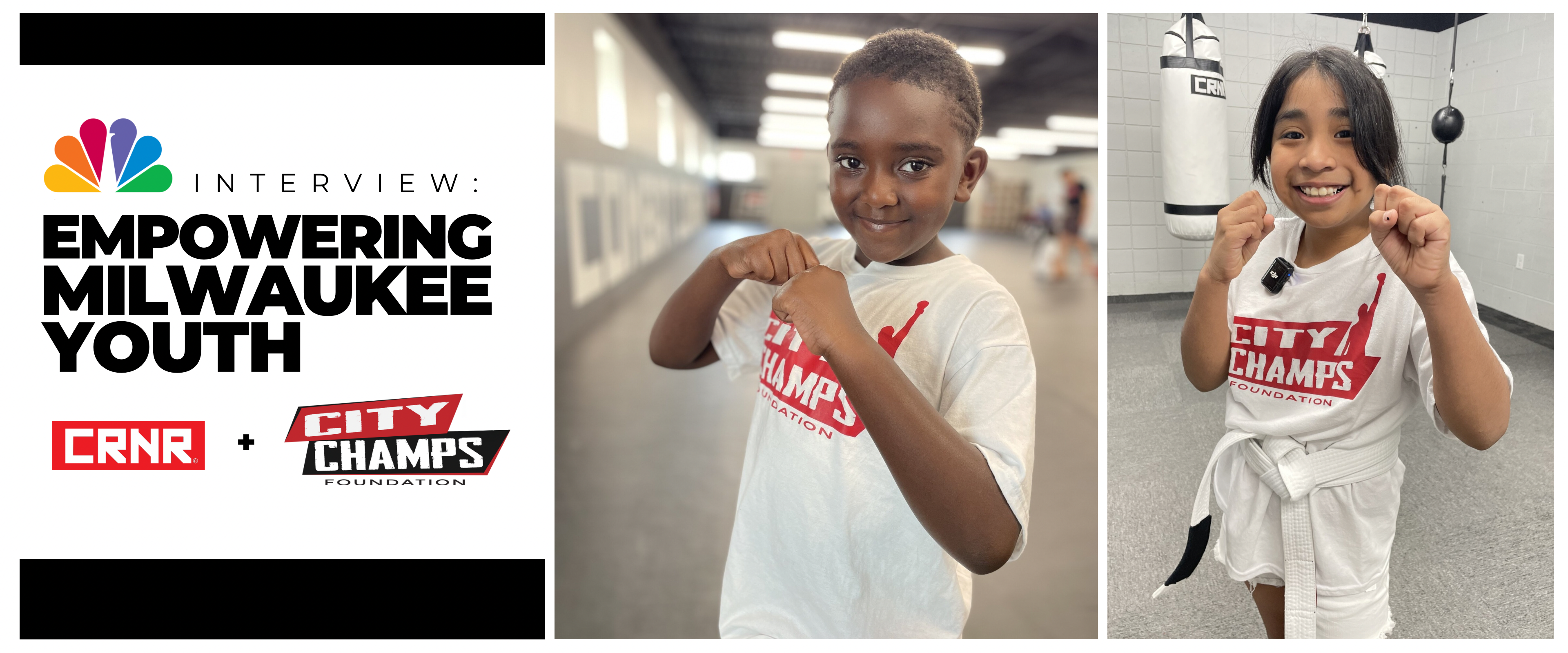 Article Cover image for the NBC TMJ4 Milwaukee interview with Combat Corner and City Champs for their partnership to empower Milwaukee youth.