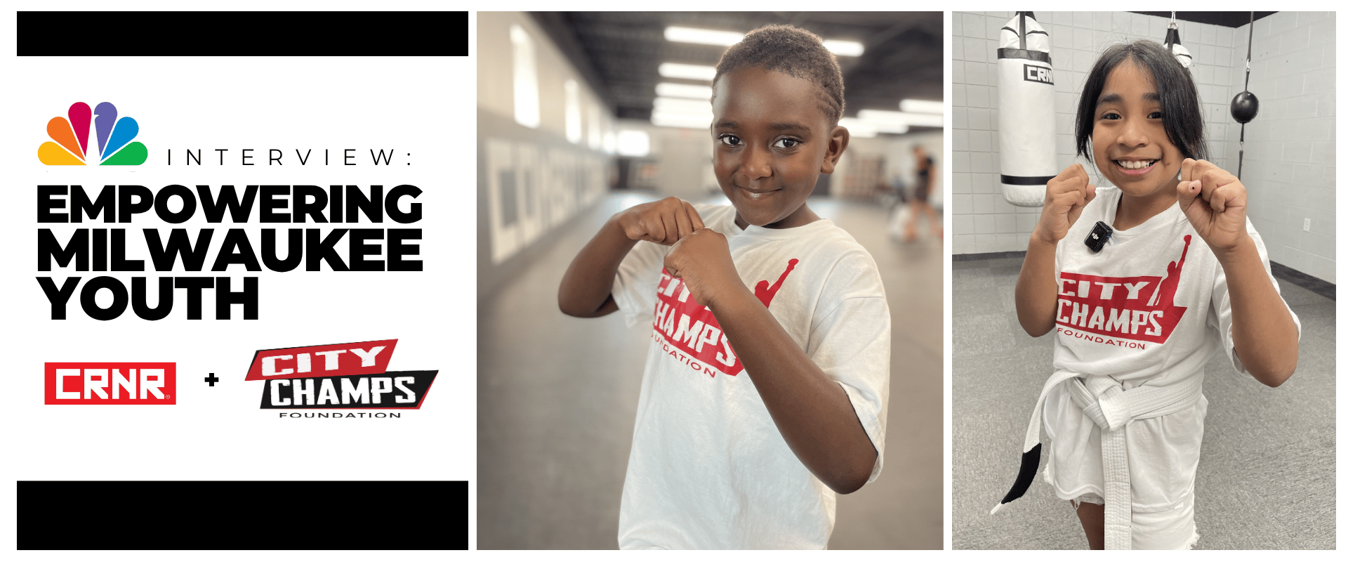 Article Cover image for the NBC TMJ4 Milwaukee interview with Combat Corner and City Champs for their partnership to empower Milwaukee youth.