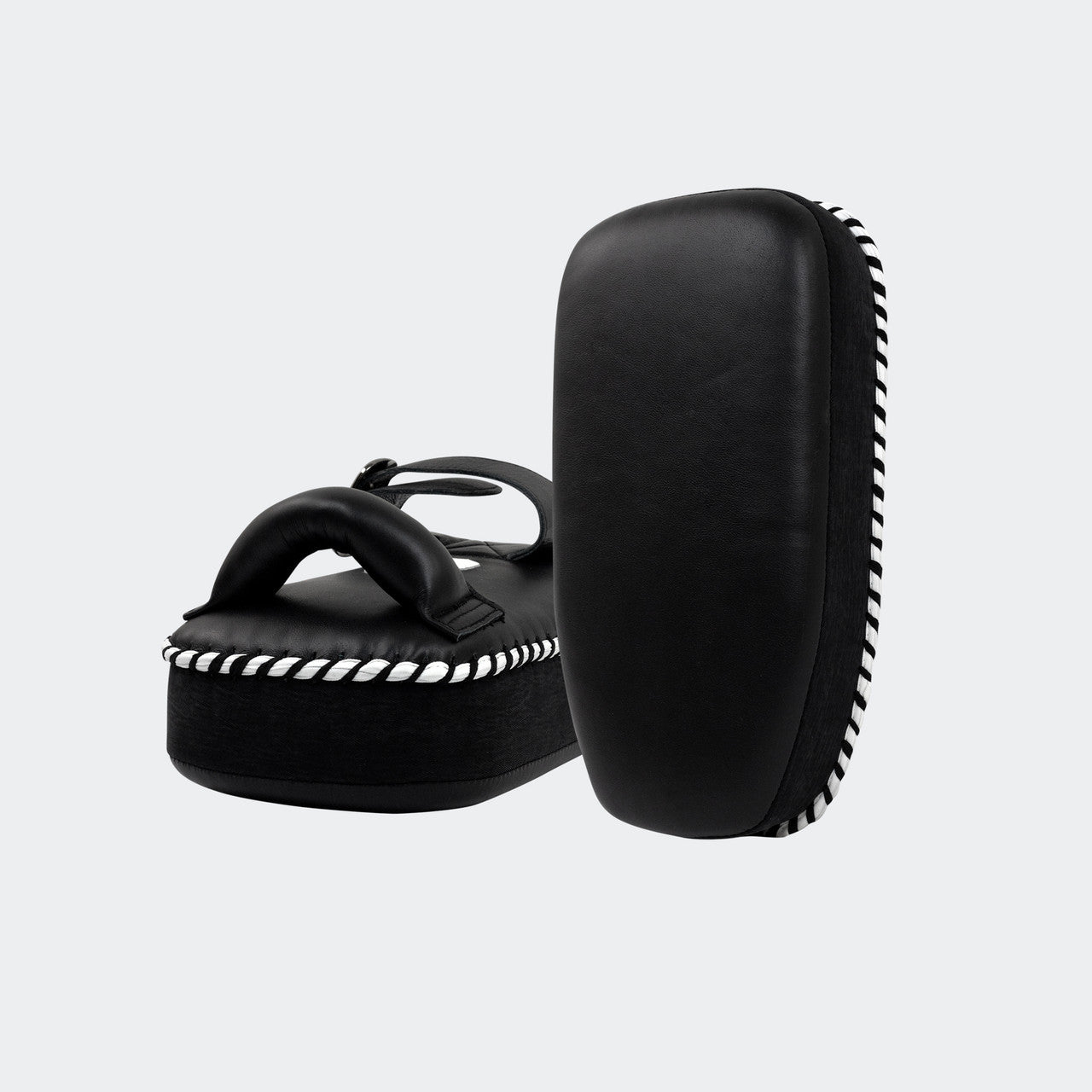 8 Muay Thai Single Strap Thai Pads | Black/Black – Combat Corner
