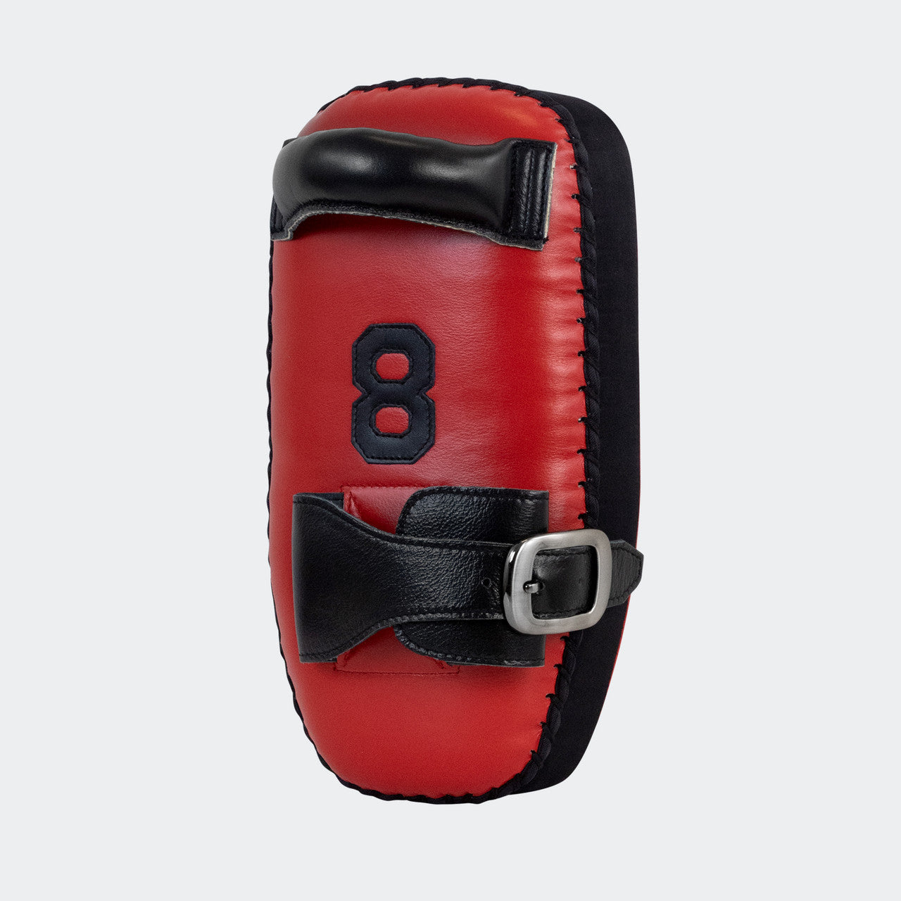 8 Muay Thai Pad, Thai Pads, Buckle Thai Pad, Muay Thai Pad, Single strap thai pads, red thai pads, leather muay thai pads