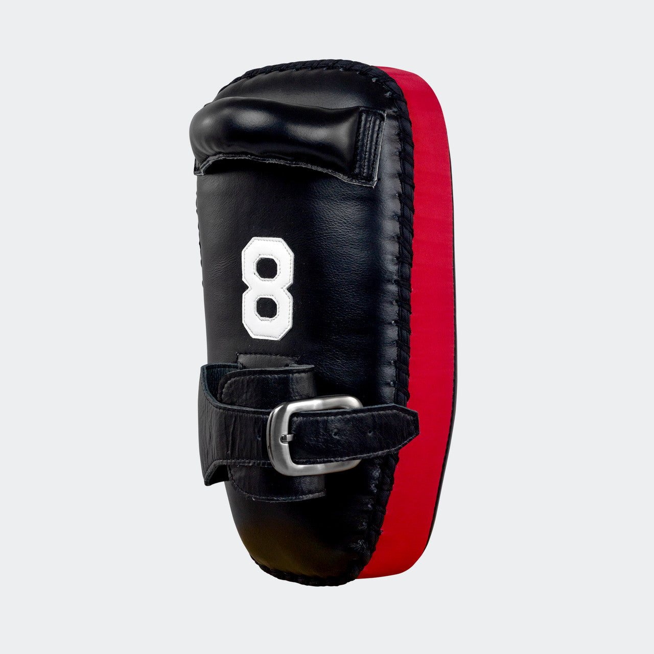 Leather muay Thai Pads, Red Muay thai pads, Combat corner muay thai pads, Hand made in Thailand, single strap thai pads