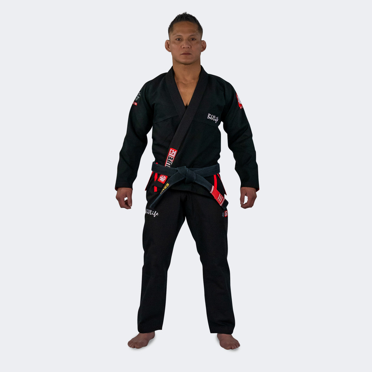 Black BJJ GI, Jiu Jitsu GI, Competition GI, Lightweight gi, fitted bjj gi, fitted jiu jitsu gi, L size bjj GI, H size BJJ GI, BJJ Life GI, CompLite Jiu Jitsu GI