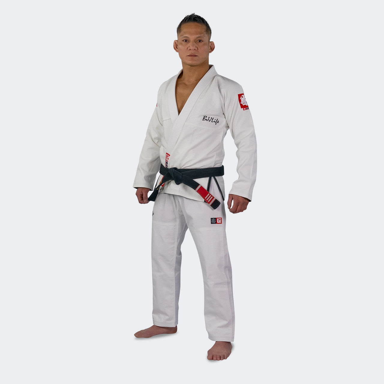 White BJJ GI, Jiu Jitsu GI, Competition GI, Lightweight gi, fitted bjj gi, fitted jiu jitsu gi, L size bjj GI, H size BJJ GI, BJJ Life GI, CompLite Jiu Jitsu GI