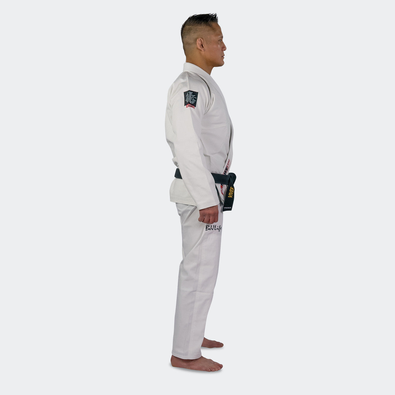 White BJJ GI, Jiu Jitsu GI, Competition GI, Lightweight gi, fitted bjj gi, fitted jiu jitsu gi, L size bjj GI, H size BJJ GI, BJJ Life GI, CompLite Jiu Jitsu GI