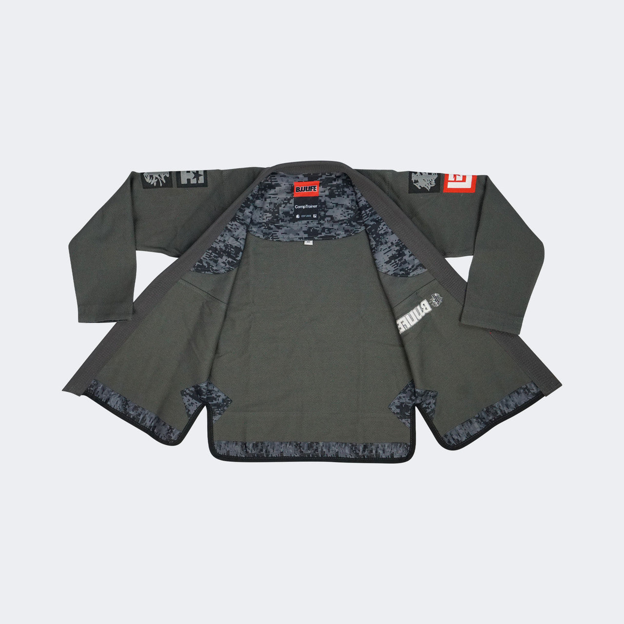 Charcoal BJJ GI, Charcoal Jiu Jitsu GI, BJJ Life CompTrainer, CompTrainer BJJ, Jiu Jitsu GI, Grey BJJ GI, Grey Jiu Jitsu GI, Grey GI, Coal GI