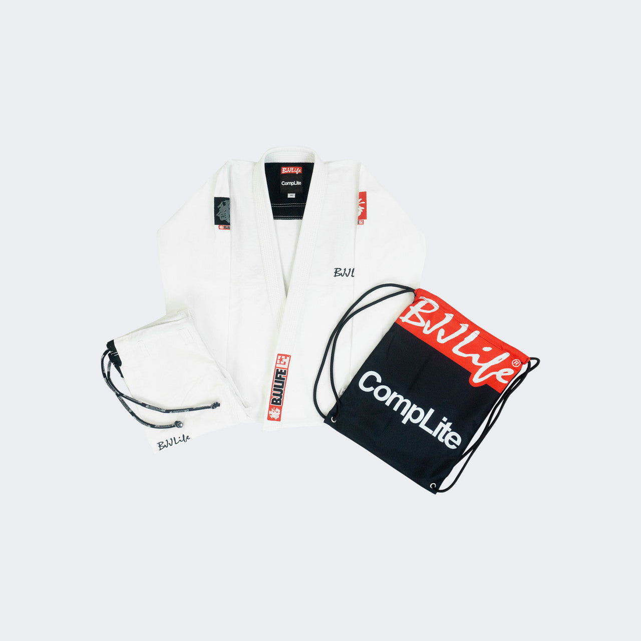 White BJJ GI, Jiu Jitsu GI, Competition GI, Lightweight gi, fitted bjj gi, fitted jiu jitsu gi, L size bjj GI, H size BJJ GI, BJJ Life GI, CompLite Jiu Jitsu GI