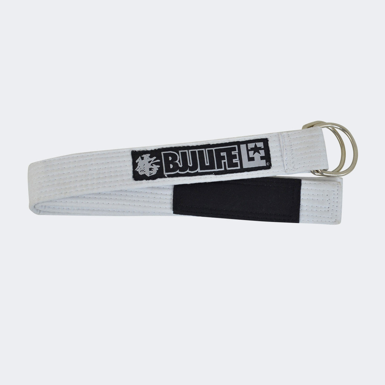 White BJJ Life Street Belt, Jiu Jitsu belt you wear with pants, casual bjj belt
