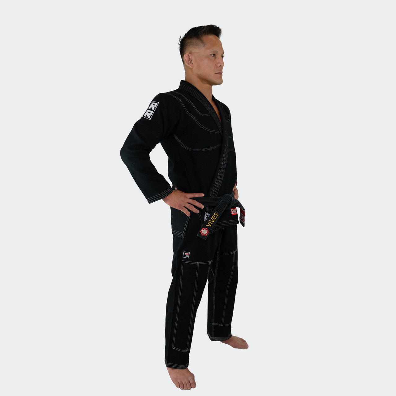 Black BJJ GI - v7 Combat Corner, BJJ GI, Black BJJ GI, Jiu Jitsu uniform, Academy Jiu Jitsu GI, CRNR GI, IBJJF Legal GI, Black Jiu Jitsu GI