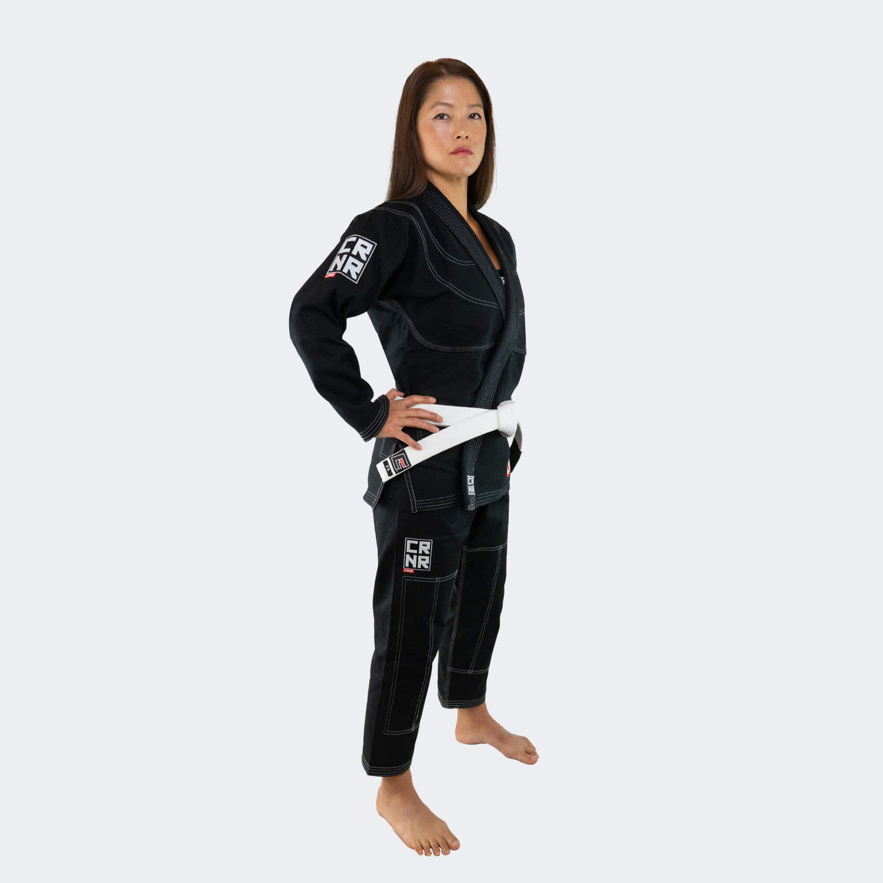 Womens BJJ GI, for jiu jisu training specifically design for female  body types, Womens Jiu Jitsu GI, Female Jiu Jitsu GI, Female Cut GI, Combat Corner GI, Womens Black jiu jitsu Gi, Combat Corner GI, CRNR GI