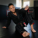 Black BJJ GI - v7 Combat Corner, BJJ GI, Black BJJ GI, Jiu Jitsu uniform, Academy Jiu Jitsu GI, CRNR GI, IBJJF Legal GI, Black Jiu Jitsu GI