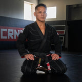 Black BJJ GI - v7 Combat Corner, BJJ GI, Black BJJ GI, Jiu Jitsu uniform, Academy Jiu Jitsu GI, CRNR GI, IBJJF Legal GI, Black Jiu Jitsu GI