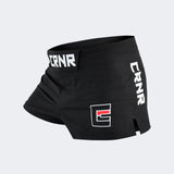 CRNR Shorts, Fight Shorts, MMA Shorts, Combat Corner Shorts, Black Boss Shorts, fight shorts, ufc shorts