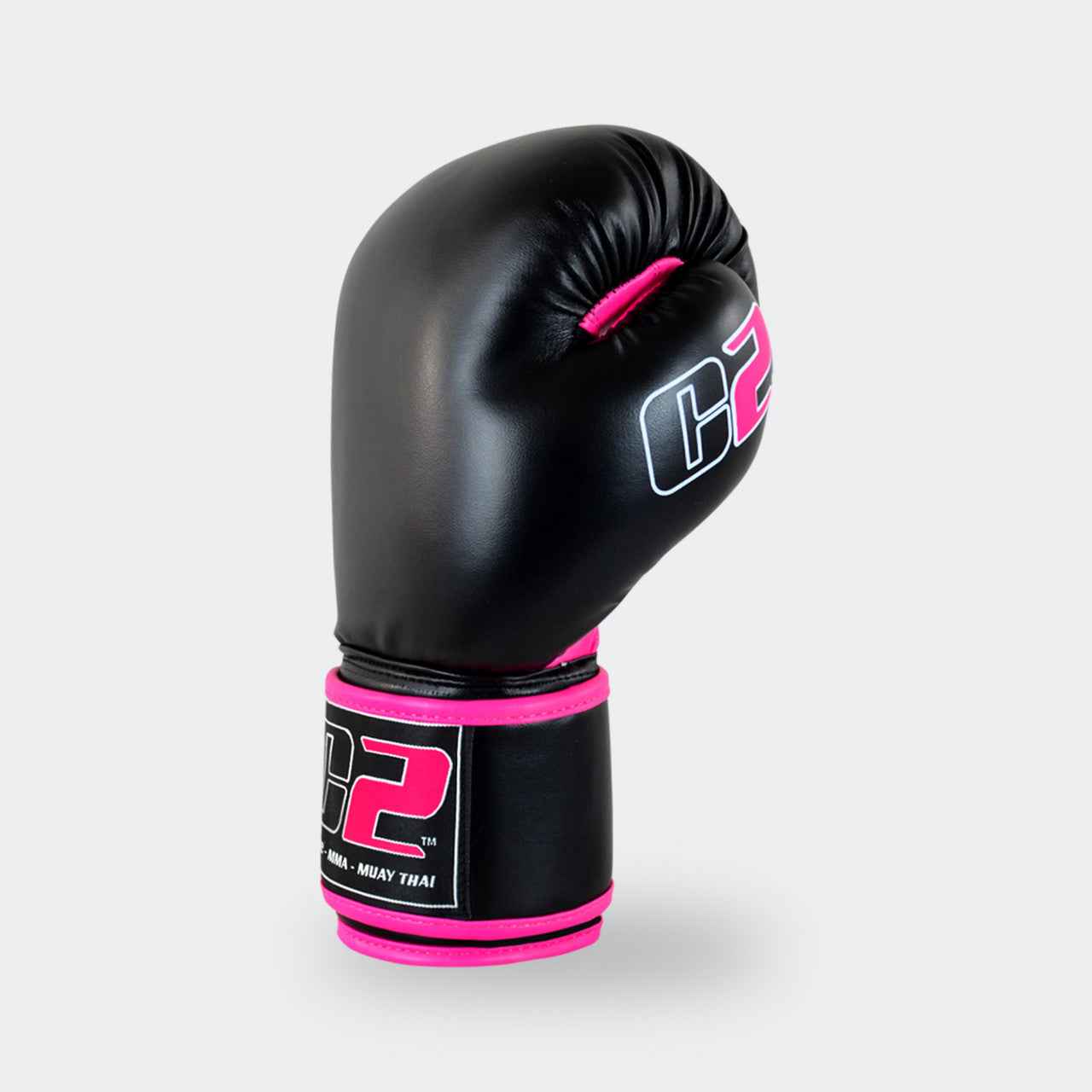 C2 Boxing Gloves | Black and Pink Boxing Gloves | Combat Corner