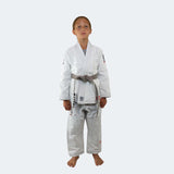 Kids BJJ GI Whit | V7 Combat Corner, Kids Jiu Jitsu GI, White Youth BJJ GI, White Kids BJJ GI, Cheap Kids GI, Kids GI with white belt, CRNR kids gi