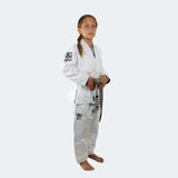 Kids BJJ GI Whit | V7 Combat Corner, Kids Jiu Jitsu GI, White Youth BJJ GI, White Kids BJJ GI, Cheap Kids GI, Kids GI with white belt, CRNR kids gi
