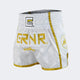 CRNR Muay Thai Shorts | White/Gold