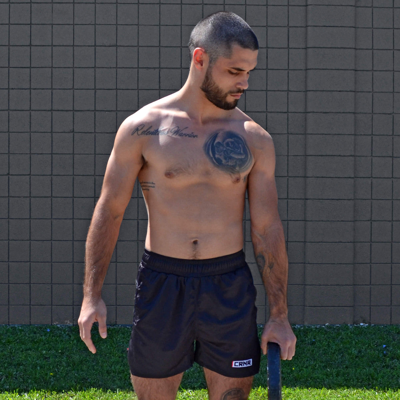CRNR Form Training Shorts, Combat Corner Shorts, Black 5 Inch Shorts