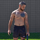 CRNR Form Training Shorts, Combat Corner Shorts, Black 5 Inch Shorts