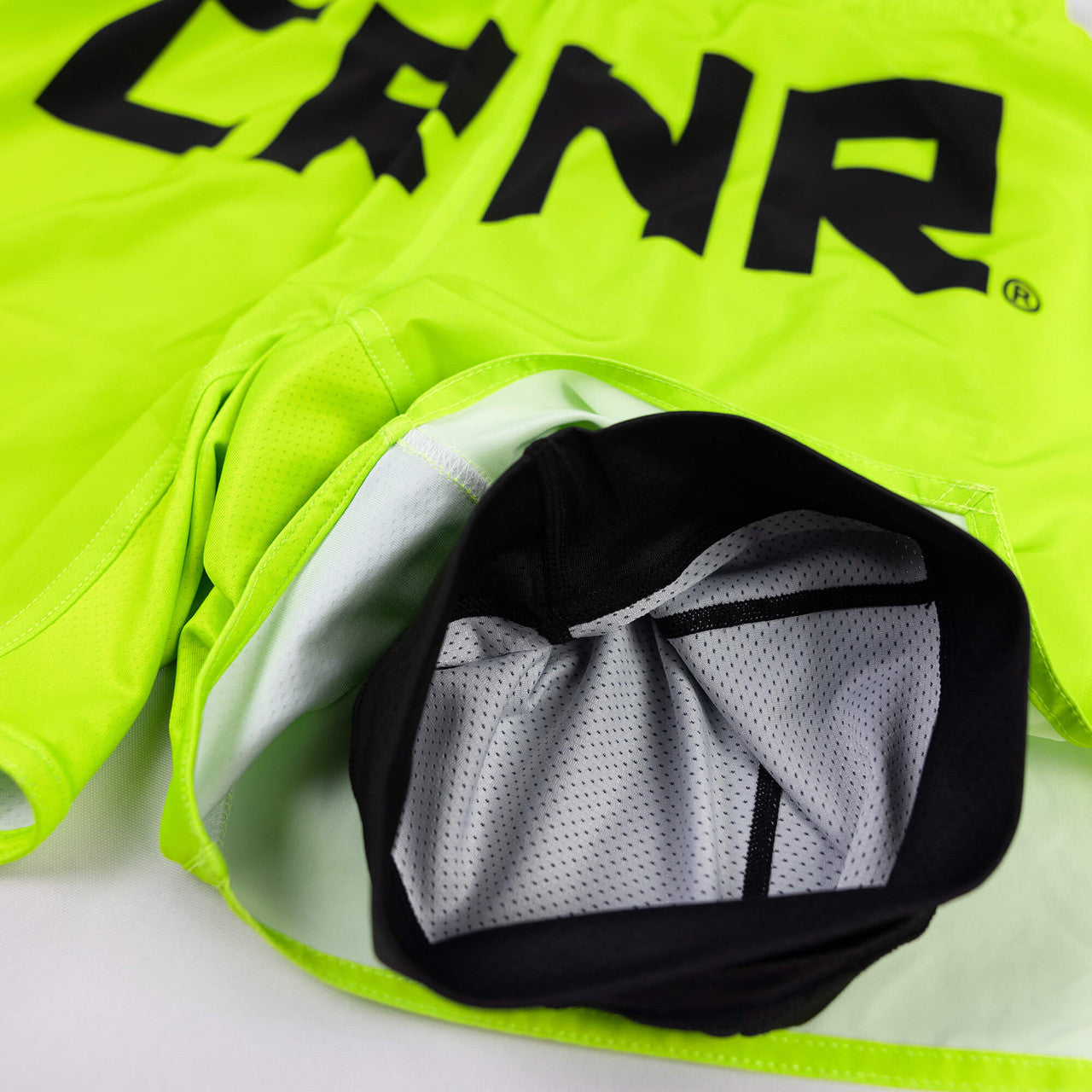 CRNR Functional Combat Shorts, Combat Corner Shorts, Chartreuse 5 Inch Shorts