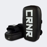 HMIT Thai Pads, Muay Thai Pads, Vegan Leather Muay Thai Pads, Black Muay Thai Pads, Combat Corner Muay Thai Pads, CRNR, Double Strap Thai Pads