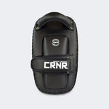 HMIT Thai Pads, Muay Thai Pads, Vegan Leather Muay Thai Pads, Black Muay Thai Pads, Combat Corner Muay Thai Pads, CRNR, Single Strap Thai Pads