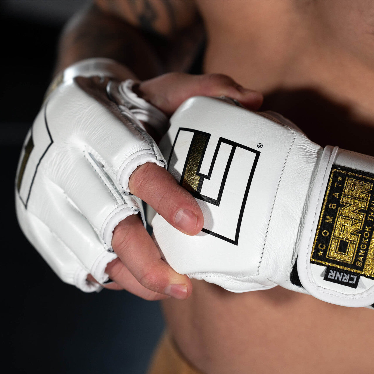 HMIT MMA Fight Gloves | White | Size: Small