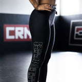 CRNR Spats, Grappling spats, nogi spats, jiu jitsu spats, BJJ Spats, Jiu Jitsu Leggings, BJJ Leggings, Black Spats