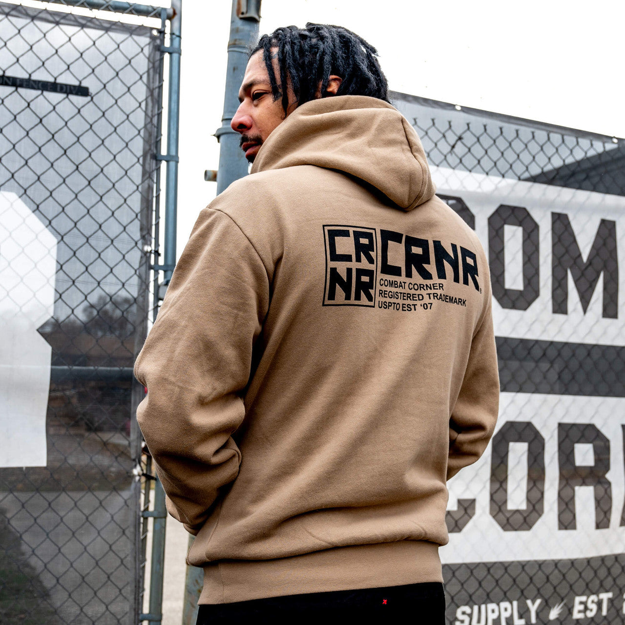 CRNR Stacked Hoodie, MMA Hoodie, Combat Corner Apparel