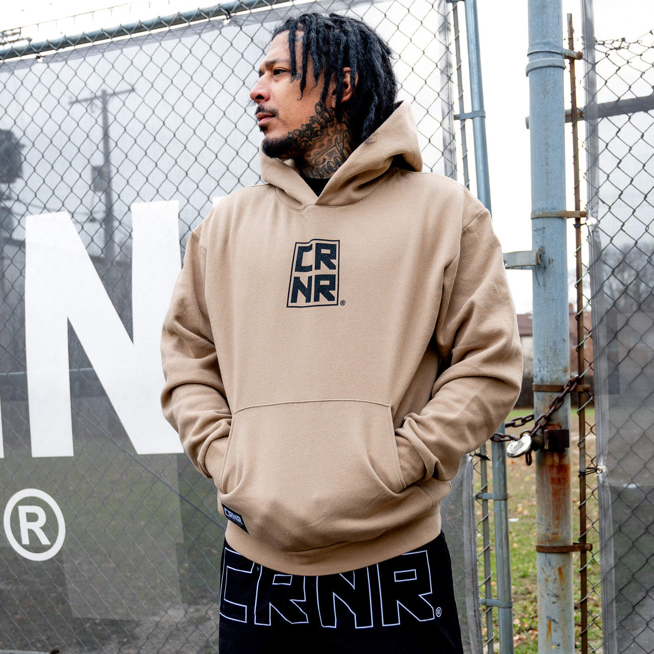 CRNR Stacked Hoodie, MMA Hoodie, Combat Corner Apparel