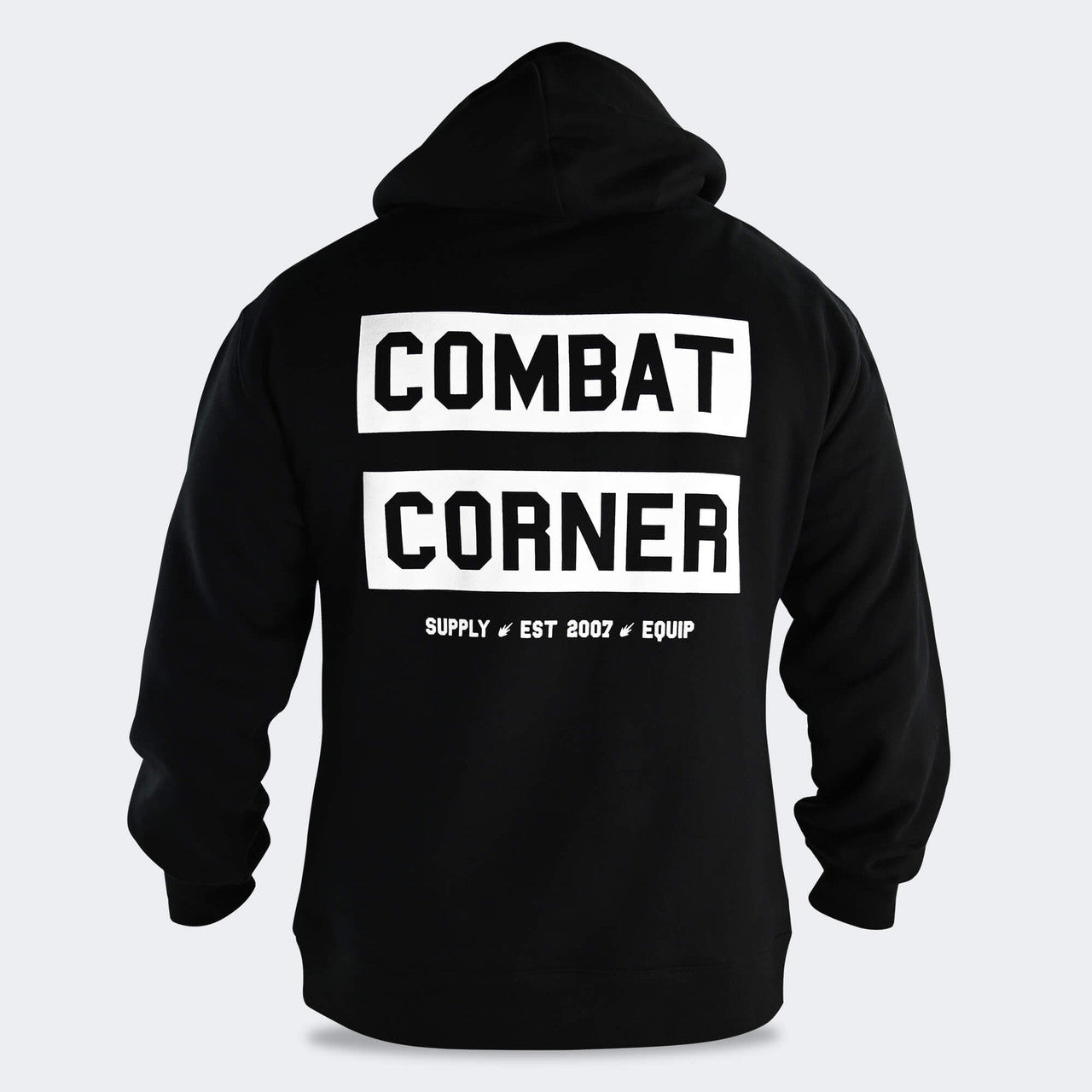 Combat Corner Hoodie, Supply hoodie, CRNR Apparel, Black Hoodie