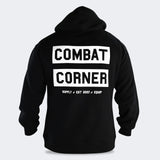 Combat Corner Hoodie, Supply hoodie, CRNR Apparel, Black Hoodie