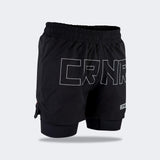 CRNR Functional Combat Shorts, Combat Corner Shorts, Black 5 Inch Shorts