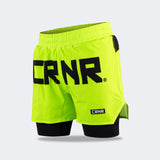 CRNR Functional Combat Shorts, Combat Corner Shorts, Chartreuse 5 Inch Shorts