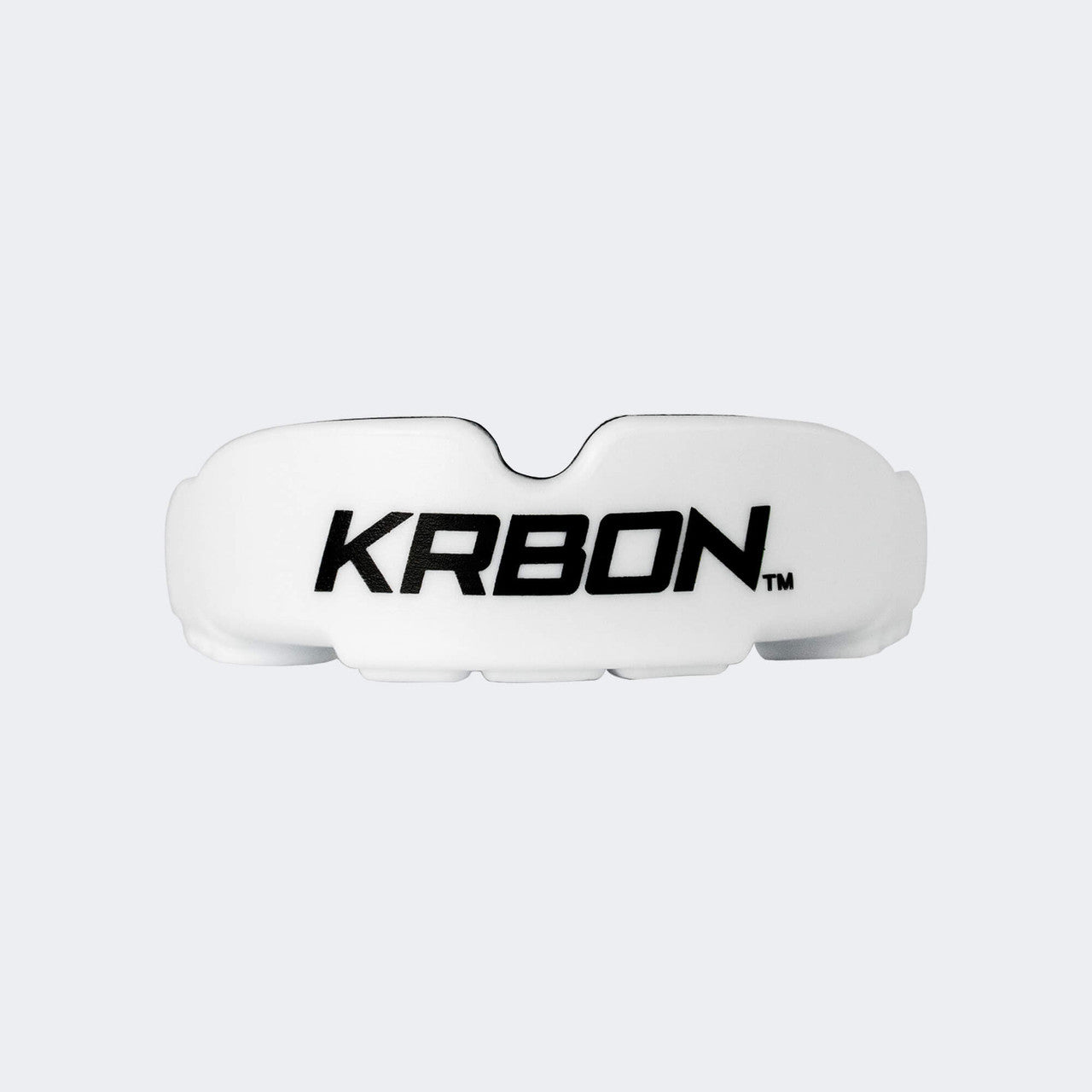 Photo of the front of Combat Corner's white KRBON Elite Mouthguard for MMA, Boxing, Muay Thai, Wrestling, and More