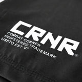 Combat Corner Shorts, CRNR Shorts, Cross Trainer Shorts, MMA Shorts, BJJ Shorts, Fight Shorts, Black Fight Shorts