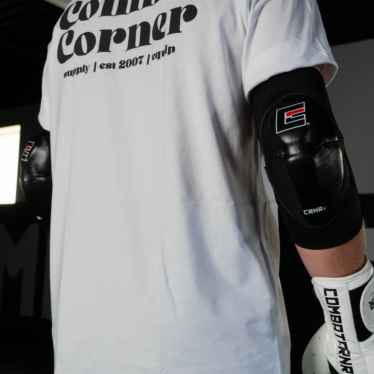 Elbow Pads, MMA Elbow Pads, Muay Thai Elbow Pads, Leather Elbow Pads, Martial Arts Elbow Pads, CRNR Elbow Pads, Combat Corner Elbow Pads