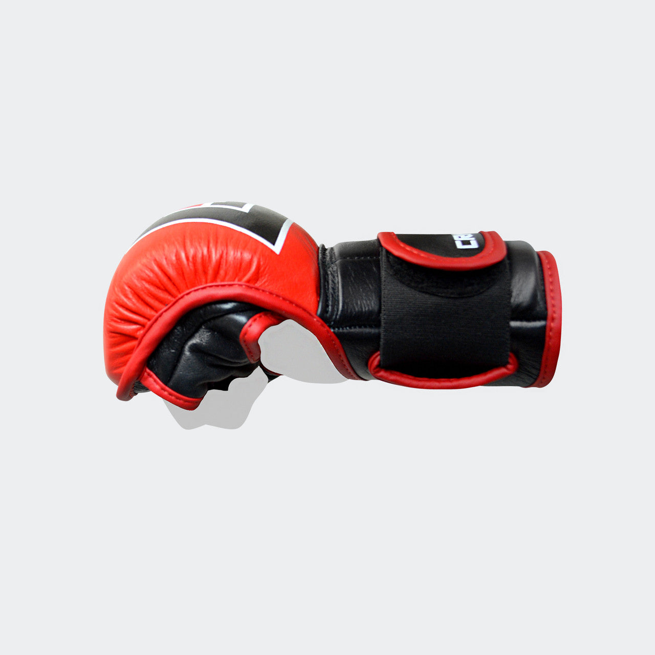 Product photo of the inside right side of the red Combat Corner Elite Spar MMA Training Glove