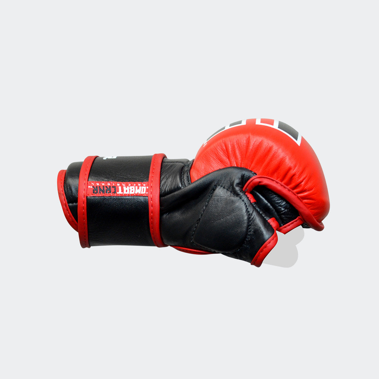 Product photo of the inside left side of the red Combat Corner Elite Spar MMA Training Glove
