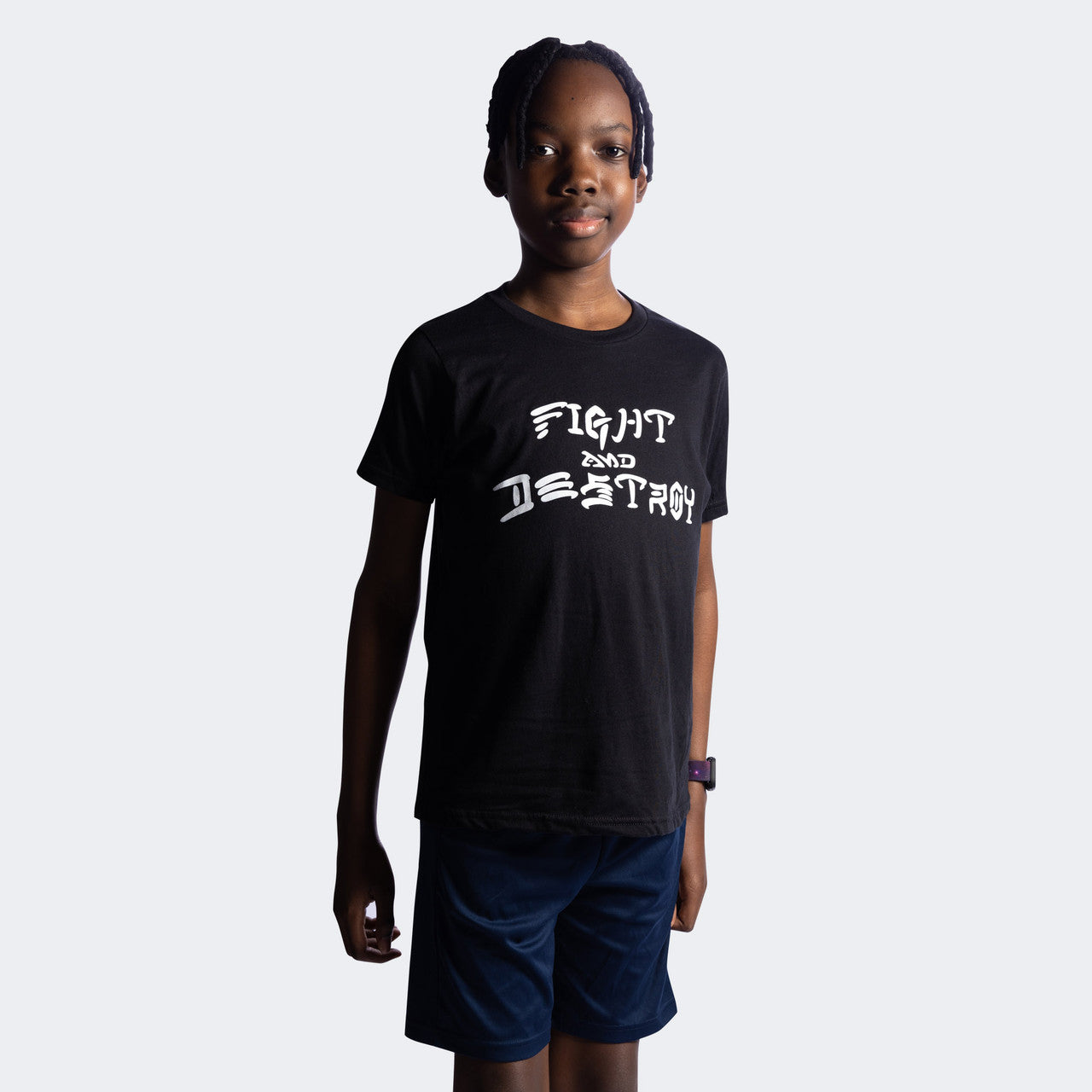Kids fight and destroy t-shirt, kids combat corner t-shirt