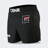 Combat Corner Shorts, CRNR Shorts, Cross Trainer Shorts, MMA Shorts, BJJ Shorts, Fight Shorts, Black Fight Shorts