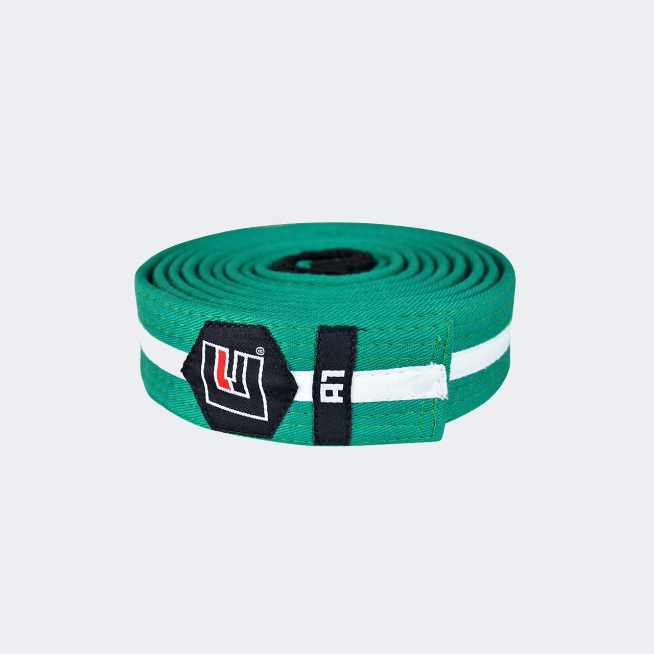 Green Belt BJJ, Green and White Belt, Green belt with white strip for jiu jitsu, kids bjj green belt, ibjjf green belt with white stripe