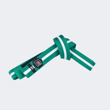 Green Belt BJJ, Green and White Belt, Green belt with white strip for jiu jitsu, kids bjj green belt, ibjjf green belt with white stripe