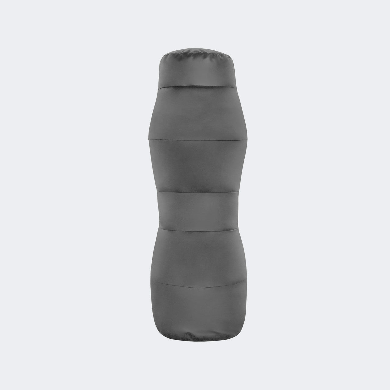 Photo of the front of Combat Corner's grey Made in the USA Premium Ground and Pound Training Dummy for MMA, Wrestling, BJJ, and More.