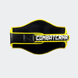 HMIT Belly Pad, K Belly Pad, HMIT Muay Thai Belly Pad, Muay Thai Belly Pad, Black Belly Pad, Hand Made in Thailand, handmade, Yellow