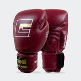 maroon HMIT Boxing Gloves by Combat Corner, crnr boxing gloves, crnr gloves, made in thailand boxing gloves, hmit boxing gloves, thai boxing gloves