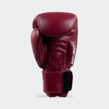 maroon HMIT Boxing Gloves by Combat Corner, crnr boxing gloves, crnr gloves, made in thailand boxing gloves, hmit boxing gloves, thai boxing gloves