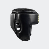 HMIT Headgear, Open Chin Headgear, Competition Headgear, Muay Thai Headgear, Boxing Head gear, Kick Boxing Head Gear, Black
