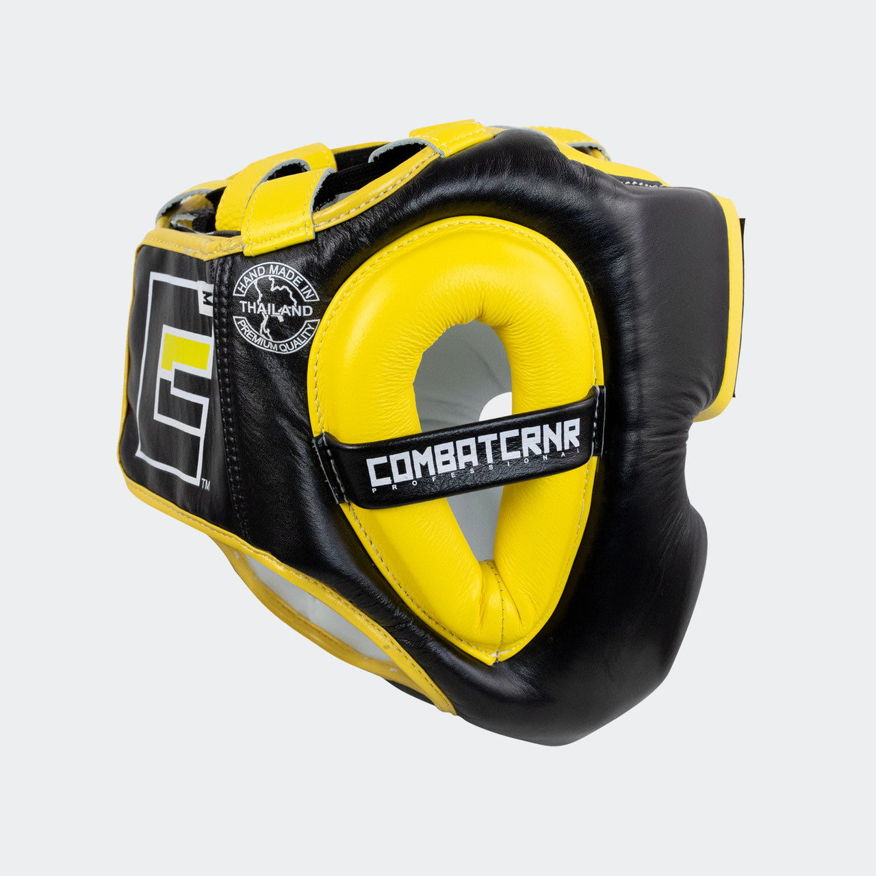 HMIT Headgear, Combat Corner headgear, Boxing headgear, Muay Thai Headgear, yellow headgear