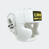 HMIT Headgear, Combat Corner headgear, Boxing headgear, Muay Thai Headgear, white headgear
